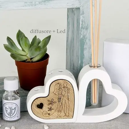 Diffusori per Ambienti Doppio Cuore con Led