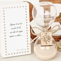 Clessidre in Vetro con Frase e Albero della Vita