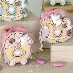 Scatoline Portaconfetti con Passeggino o Cavalluccio a Dondolo