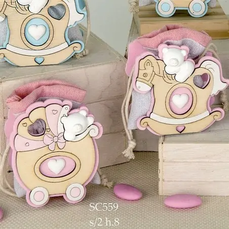 Scatoline Portaconfetti con Passeggino o Cavalluccio a Dondolo