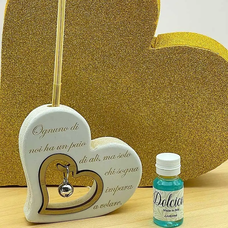 Profumatori Ambiente Cuore con Frasi Bomboniere Dolcicose