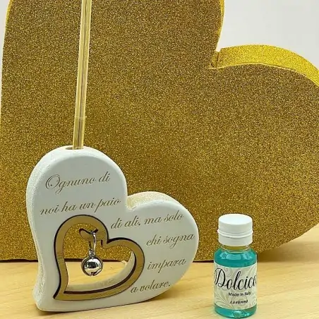 Profumatori Ambiente Cuore con Frasi Bomboniere Dolcicose