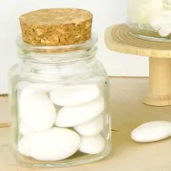 Barattoli Vetro con Tappo Sughero Vasetti Portaconfetti