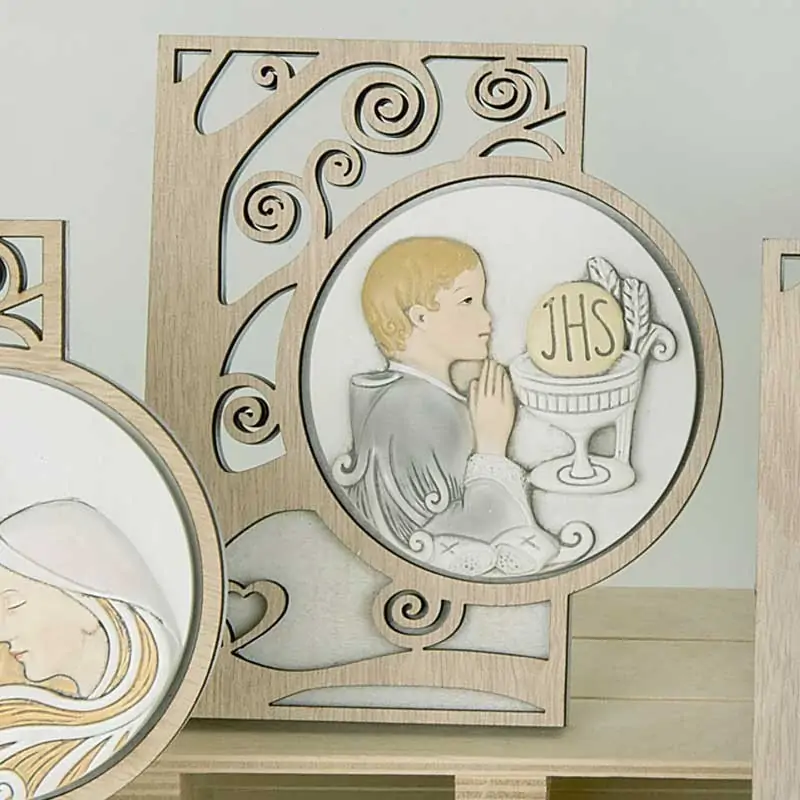 Bomboniere Quadretti Bimbo che Prega Prima Comunione