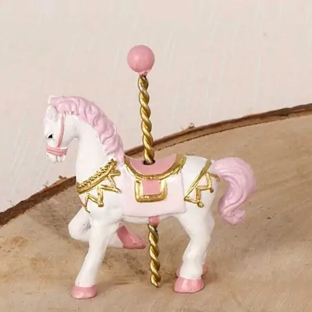 Bomboniere Battesimo Bimba Cavalluccio Giostra Rosa
