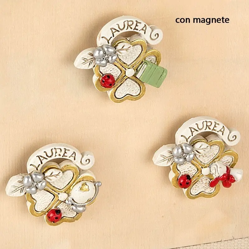 Magnete Laurea Quadrifoglio Portafortuna