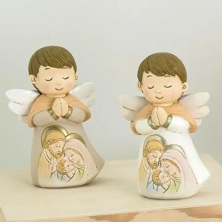 Statuine Angeli con Sacra Famiglia Bomboniere Battesimo