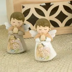 Bomboniere Angioletti in resina con Sacra Famiglia Idee