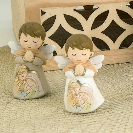 Bomboniere Angioletti in resina con Sacra Famiglia Idee