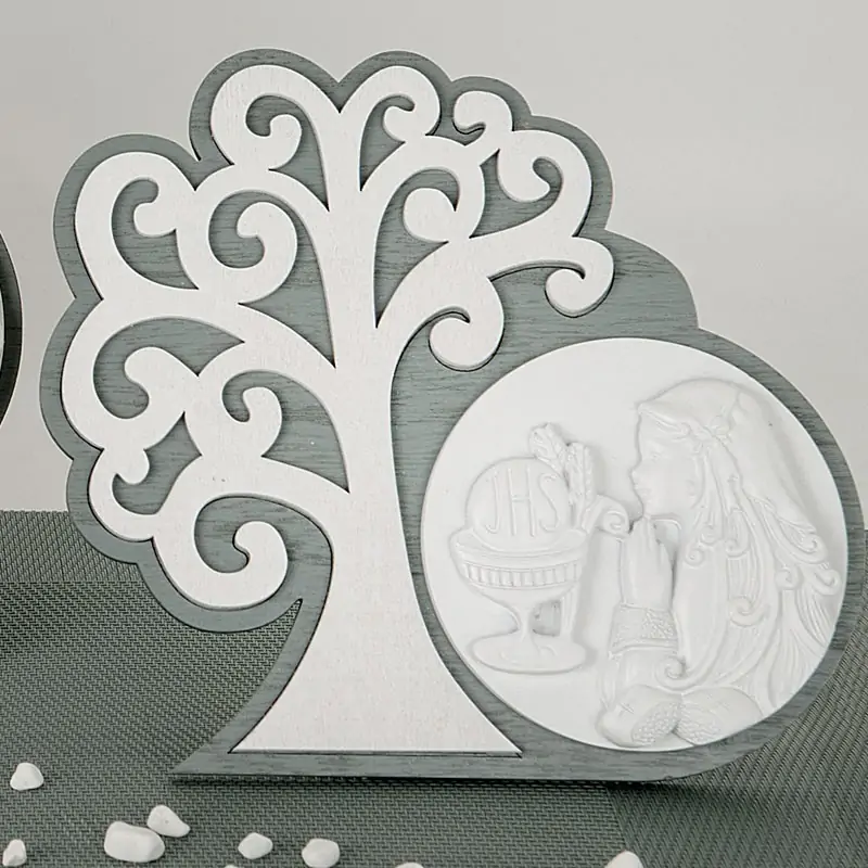 Bomboniere Albero della Vita Comunione Bambina in Preghiera