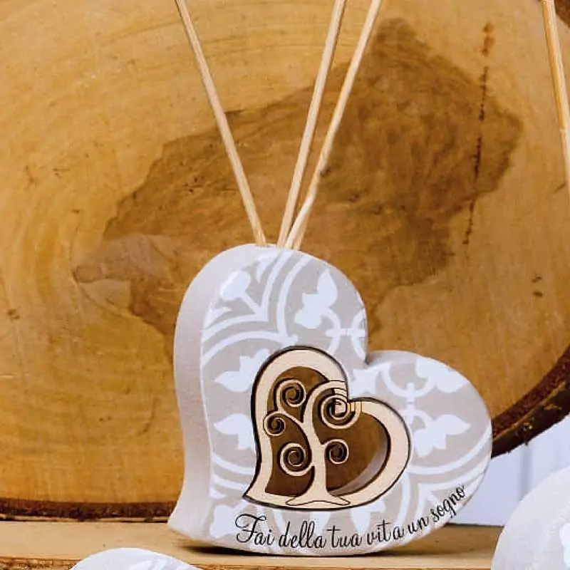 Diffusore Cuore con Albero della Vita e Frase