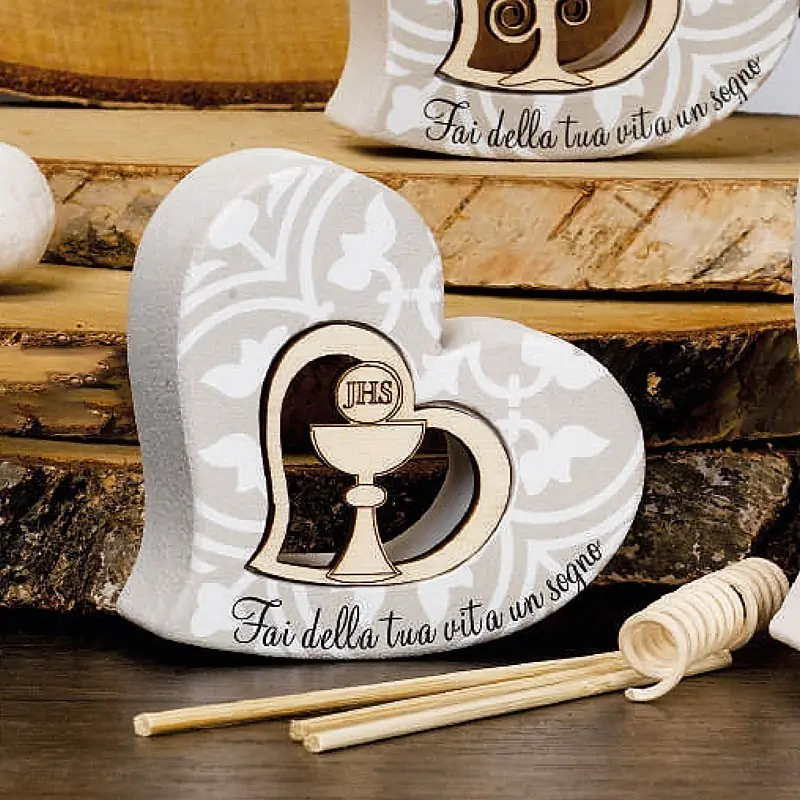 Diffusori Profumo Casa Cuore con Calice Comunione Bomboniere