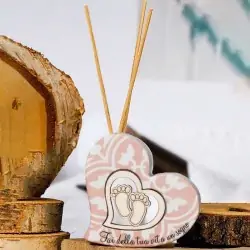 Cuore Profumatore Bomboniera Battesimo Bimba