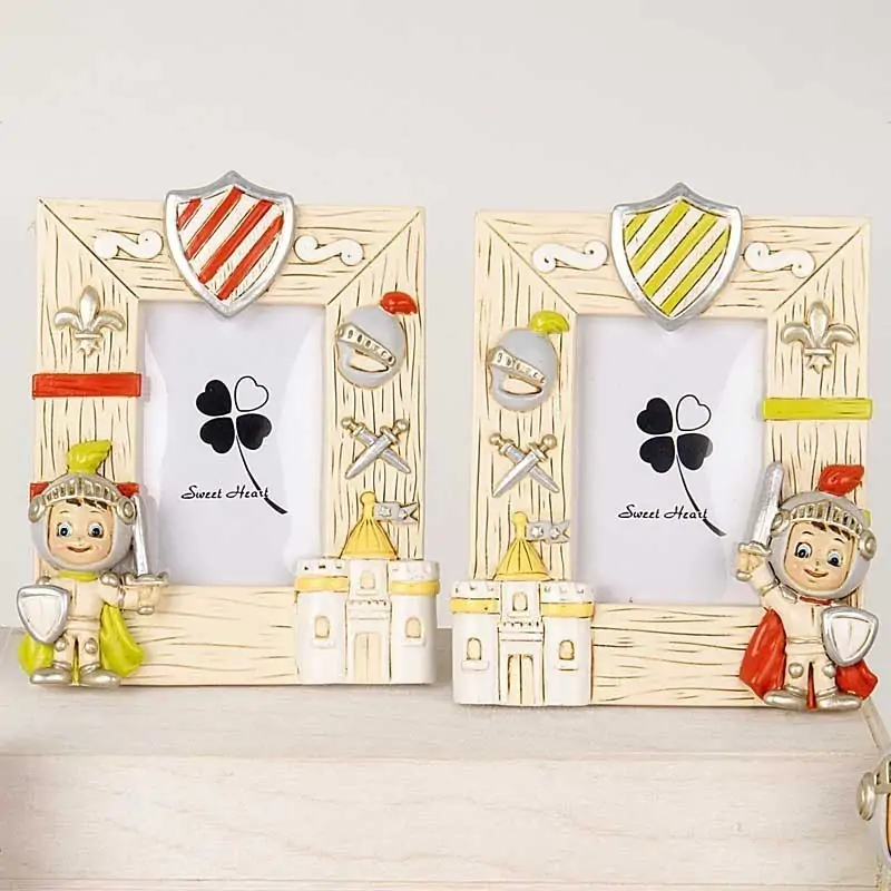 Portafoto battesimo soldatino medievale