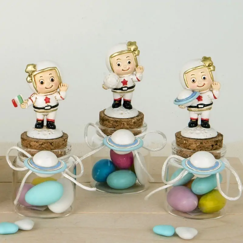 Barattoli Vetro Decorati con Statuetta Astronauta