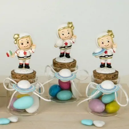 Barattoli Vetro Decorati con Statuetta Astronauta