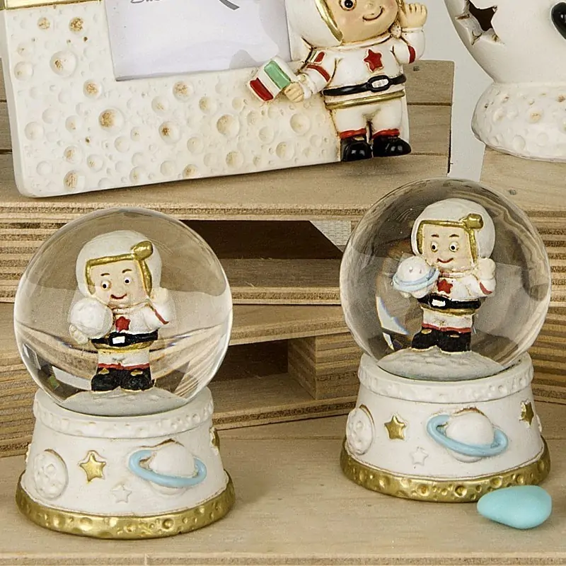 Bomboniera Battesimo Palla di Neve Astronauta