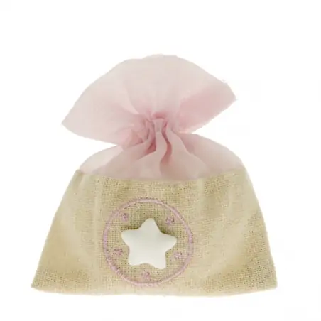 Sacchetti nascita bimba con gessetto stella