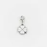 CIONDOLI BOMBONIERE MATRIMONIO CHARMS QUADRIFOGLIO BIANCO E